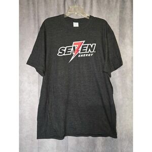 7Brew Drive Thru Coffee T-shirt Unisex XL; Charcoal Grey Preowned, 7 Energy Logo